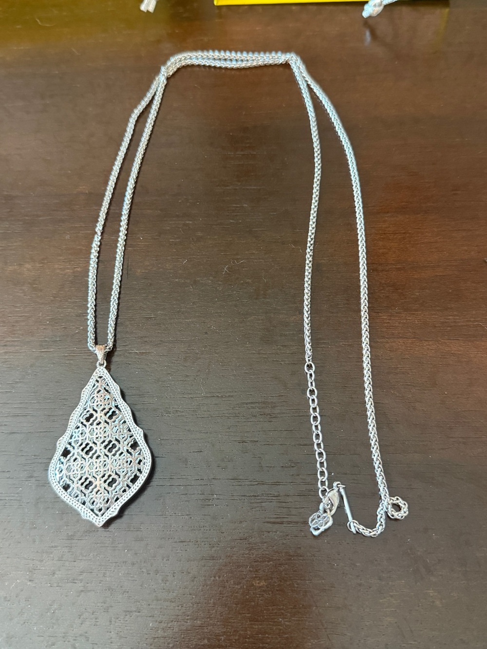 Kendra Scott Silver Sophia Teardrop Pendant Necklace